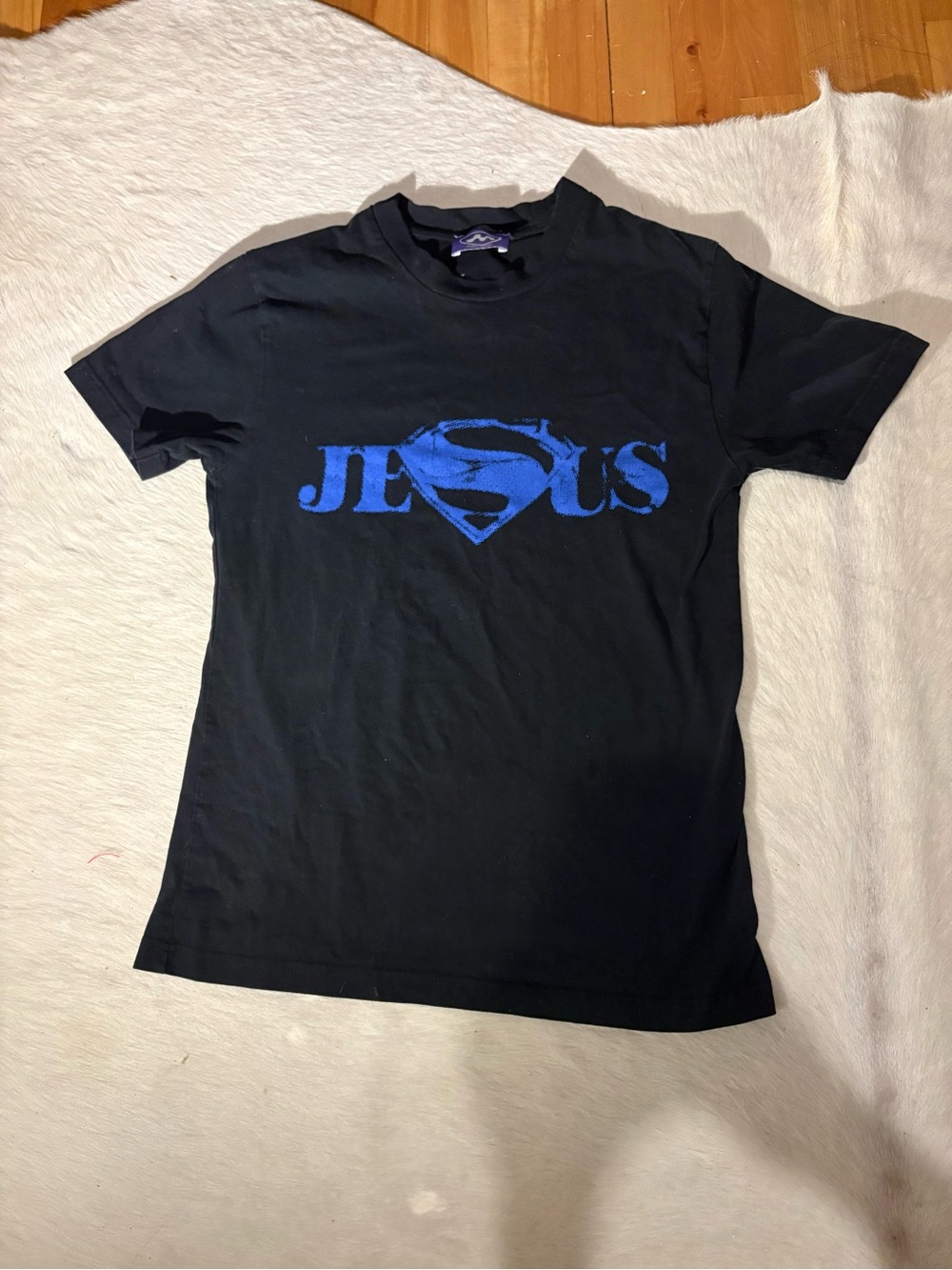 Mowalola Superman Jesus graphic tee size small